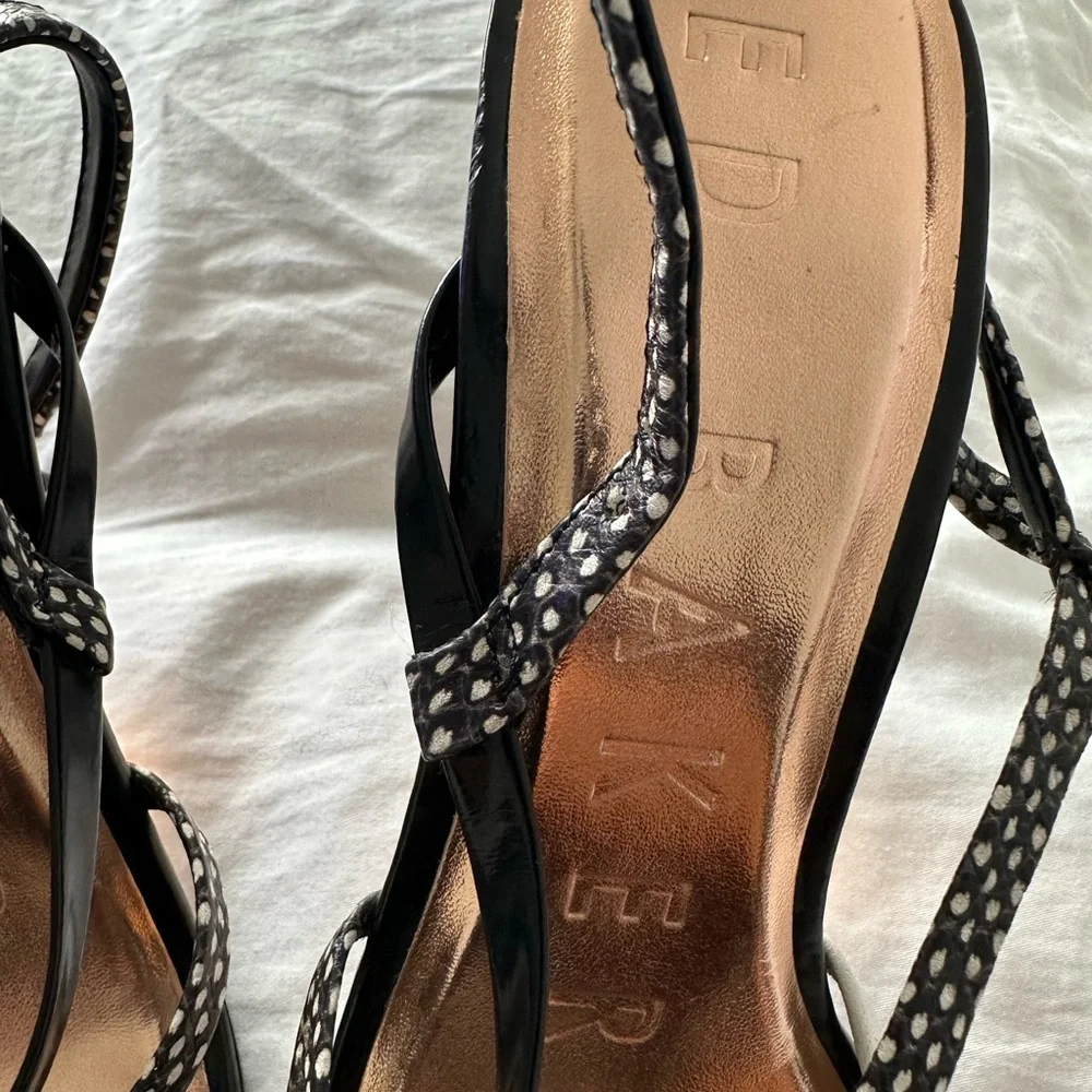 Ted Baker Polka Dot Black White Slingback Heels - Picture 6 of 6